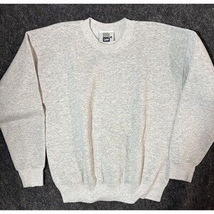 Vintage Womens Lee Crew Neck Heavy Cotton Blend Large Grey